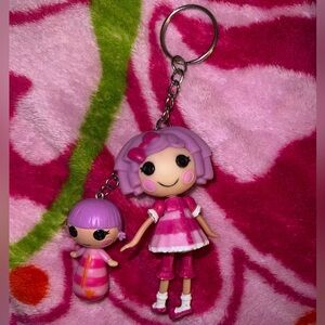 vintage handmade lalaloopsy & lil sister keychain